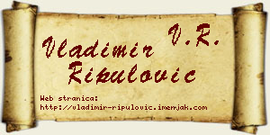 Vladimir Ripulović vizit kartica